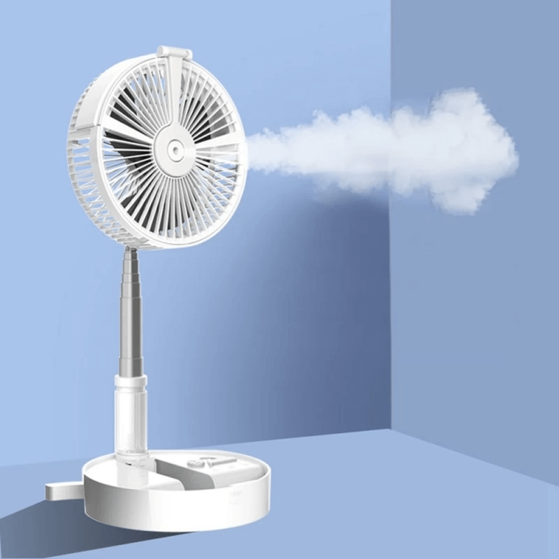 Portable folding Hydration fan with desk lamp, sleep light