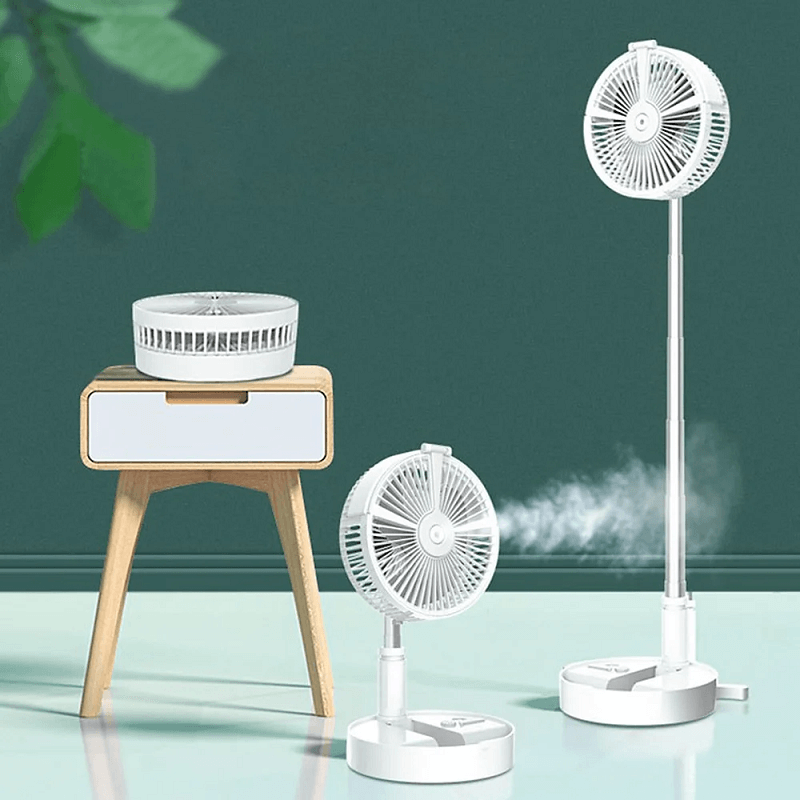 Portable folding Hydration fan with desk lamp, sleep light