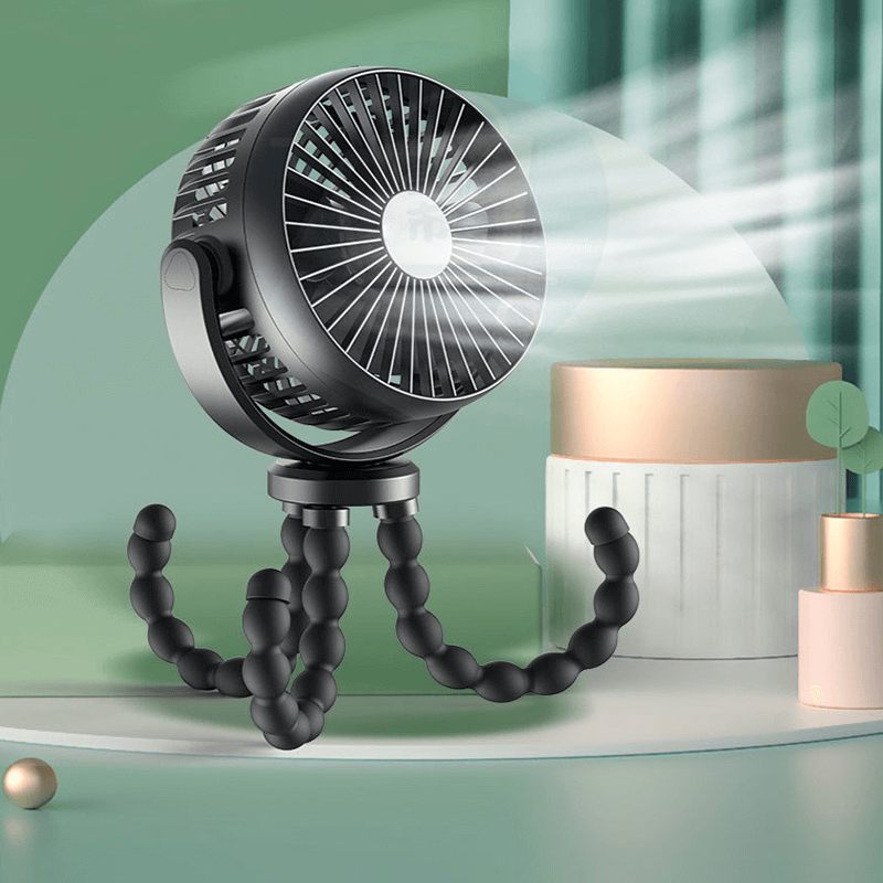 5-inch Fan for indoor, outdoor, and car with a rechargeable battery 