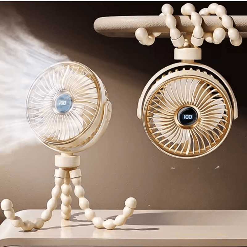 5-inch Fan for indoor, outdoor, and car with a rechargeable battery 