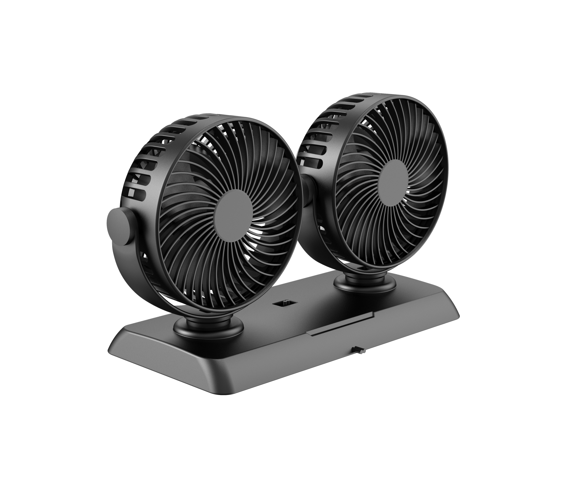 USB Car Fan Cooling Dual Head 360°Rotatable 