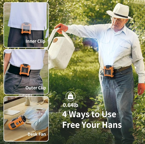 5 in 1 Multifunctional Waist Clip Fan 