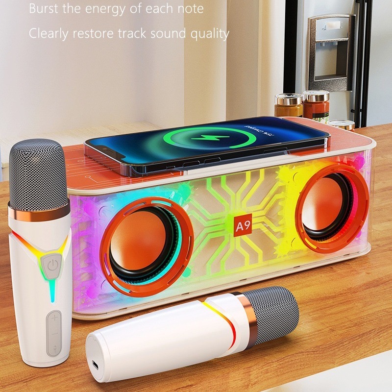 LED wireless charger bluetooth speaker 