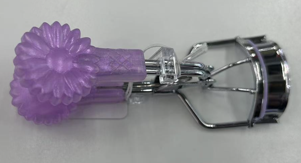 A4 chrome-plated plastic  handle with sunflower pattern