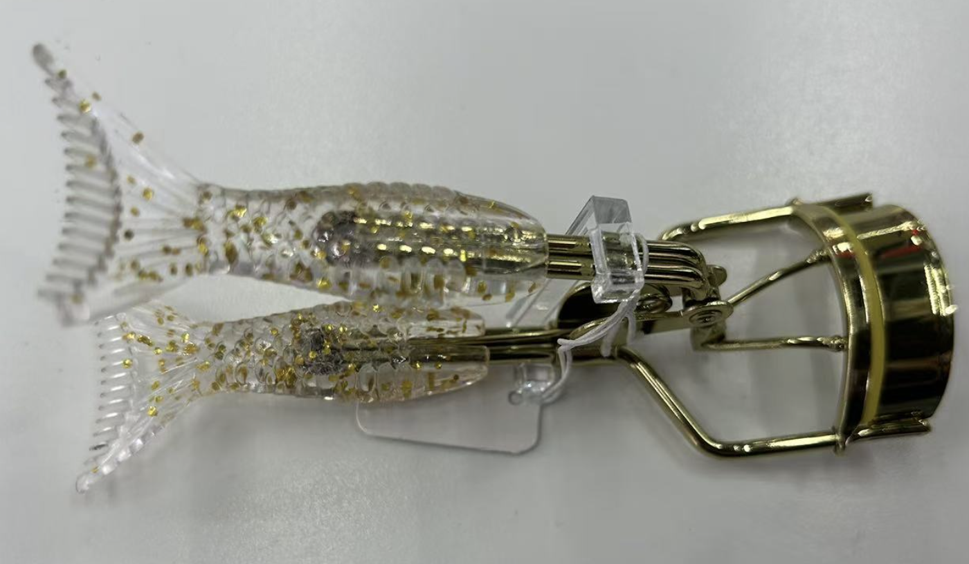 A4 electrophoresis gold color,  golden glitter powder, fish tail handle